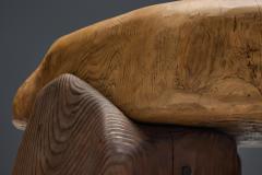 Hand Carved Brutalist Coffee Table France 2025 - 4632405