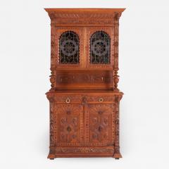 Hand Carved French Henri II Style Oak Cabinet 19th Century - 854497