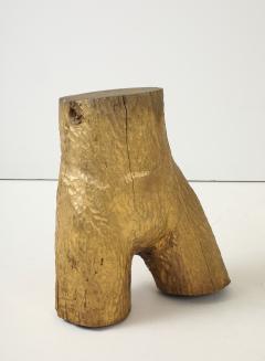 Hand Carved Gilded Tree Trunk Lower Torso - 4036623