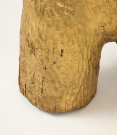 Hand Carved Gilded Tree Trunk Lower Torso - 4036628