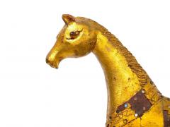 Hand Carved Gilt Gold Animal Sculpture Wood Base Decorative Piece - 2827013