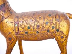 Hand Carved Gilt Gold Animal Sculpture Wood Base Decorative Piece - 2827032