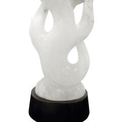 Hand Carved Italian Alabaster Table Lamp 1940s - 2062729