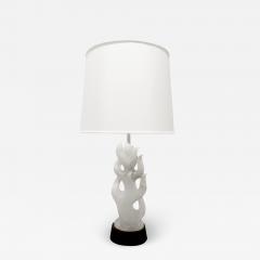 Hand Carved Italian Alabaster Table Lamp 1940s - 2064732