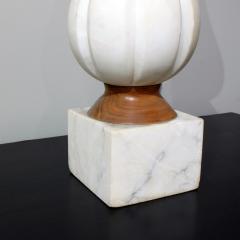 Hand Carved Italian Alabaster Table Lamp on a Marble Base - 188566