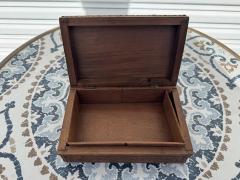 Hand Carved Jaguar Relief Wooden Jewelry Box - 4398107