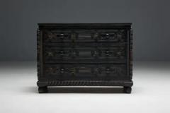 Hand Carved Oak Chest of Drawers France 18th Century - 4150014