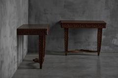 Hand Carved Ornate Wooden Console Tables France Late 19th Century - 4437432
