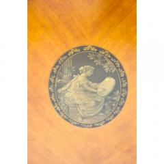 Hand Carved Painted Satinwood Adams Style Bookcase Display Cabinet - 3623933