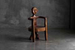 Hand Carved Rural Figure Chair France 20th Century - 4549626