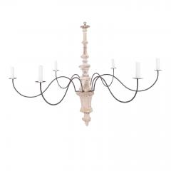 Hand Carved Six Arm Chandelier - 4600243