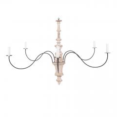 Hand Carved Six Arm Chandelier - 4600244