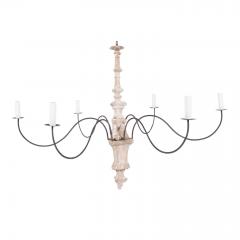 Hand Carved Six Arm Chandelier - 4600245