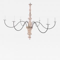 Hand Carved Six Arm Chandelier - 4603476