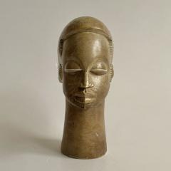 Hand Carved Soapstone Tribal Bust 1940s - 3633897