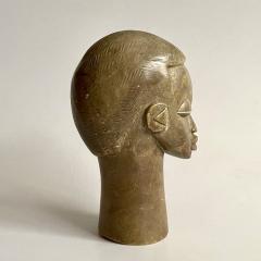 Hand Carved Soapstone Tribal Bust 1940s - 3633901