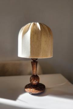 Hand Carved Swedish Table Lamp 1930s - 4820018