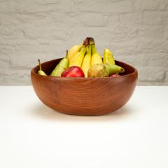 Hand Carved Triangular Teak Fruit Bowl Denmark 1960s - 2981268