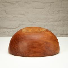 Hand Carved Triangular Teak Fruit Bowl Denmark 1960s - 2981273