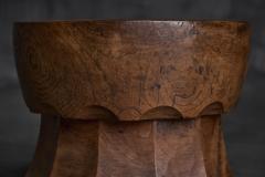 Hand Carved Usu Wooden Mortar Japan Early 20th Century - 4606533
