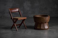 Hand Carved Usu Wooden Mortar Japan Early 20th Century - 4606536
