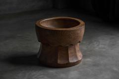Hand Carved Usu Wooden Mortar Japan Early 20th Century - 4606542