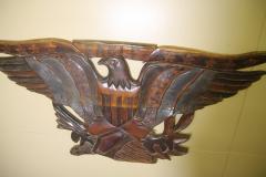 Hand Carved Wooden Eagle Wall Sculpture - 2273155