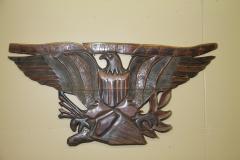 Hand Carved Wooden Eagle Wall Sculpture - 2273159