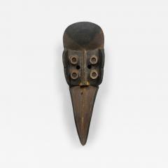 Hand Carved and Painted Wood Mask Wall Plaque in Bird Form - 4716883