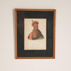 Hand Colored Engraving of American Indians 19th Century - 2490099