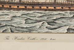 Hand Colored Nautical Engraving The Windsor Castle England circa 1850 - 3911793