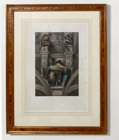 Hand Colored Victorian Engraving of Daniel from Sistine Chapel - 3152360