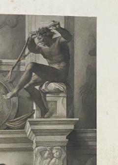 Hand Colored Victorian Engraving of Daniel from Sistine Chapel - 3152363