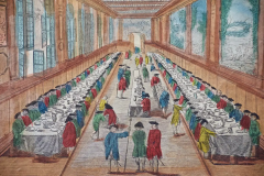 Hand Colored Vue doptique of the Hotel des Invalides Dining Room in Paris - 2675701