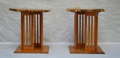 Hand Crafted Californian Studio Polished Stone Top End Tables from the 1960s - 572436