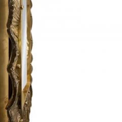 Hand Crafted Murano Glass Tile Mirror with Scallop Shell Motif - 3856857