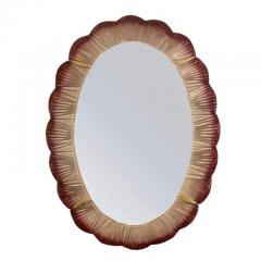 Hand Crafted Sfumato Murano Glass Mirror with Brass Details 2024 - 3808333