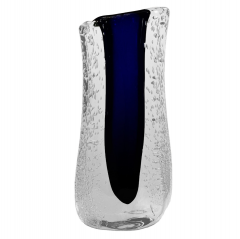 Hand Crafted Tall Cobalt Murano Sommerso Glass Vase - 4262820