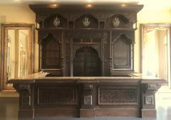 Hand Crafted Wooden Front and Back Bar With Granite Countertop and Sink - 1485887