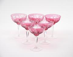Hand Etched Crystal Barware Tableware Champagne Coupe Service 12 People - 3174822