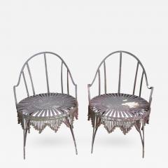 Hand Forged Iron Chain Tassel Design Armchairs - 417020