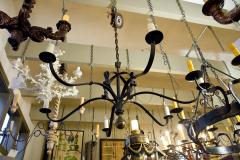 Hand Forged Iron and Brass Defiance Chandelier - 2255045