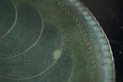 Hand Hammered Art Deco Centerpiece Bowl in Verdigris Patinated Copper 1930s - 4582082