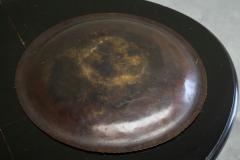 Hand Hammered Art Deco Centerpiece Bowl in Verdigris Patinated Copper 1930s - 4582116