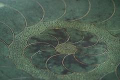 Hand Hammered Art Deco Centerpiece Bowl in Verdigris Patinated Copper 1930s - 4582119