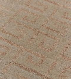 Hand Knotted Greek Key Patterned Hemp Rug - 2380699