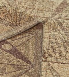 Hand Knotted Patterned All Natural Hemp Rug - 2368435