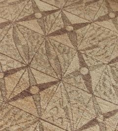 Hand Knotted Patterned All Natural Hemp Rug - 2368436