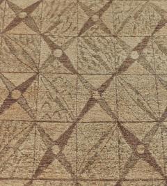 Hand Knotted Patterned All Natural Hemp Rug - 2368437