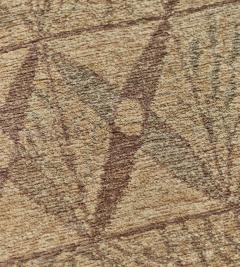 Hand Knotted Patterned All Natural Hemp Rug - 2368438